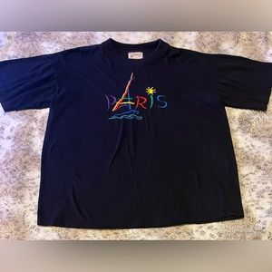 Vintage 90s Energy Paris Embroidered Short Tee